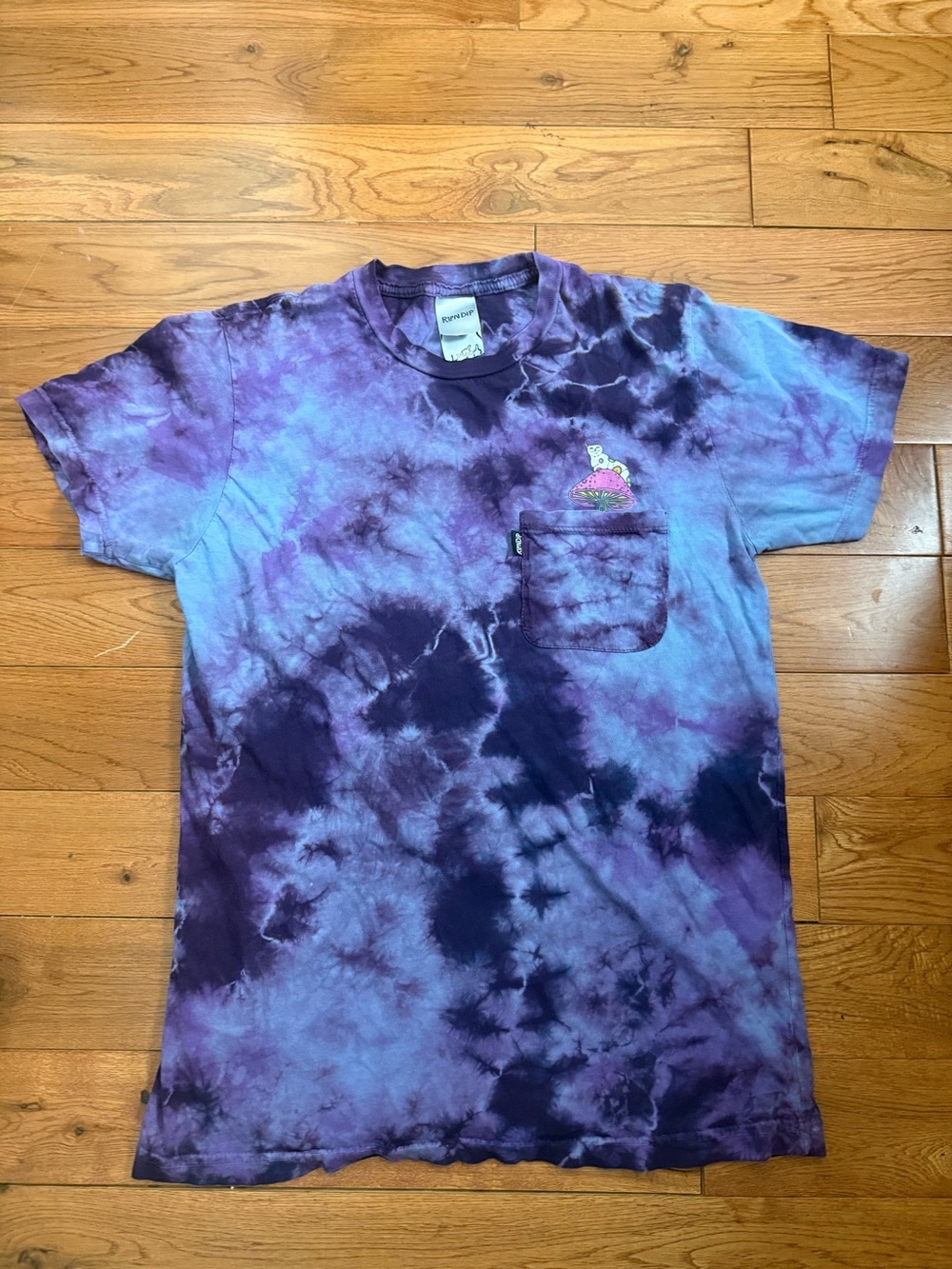 🖤Ripndip Cat and Mushroom Tie-Dye Pocket Short Sleeve T-Shirt